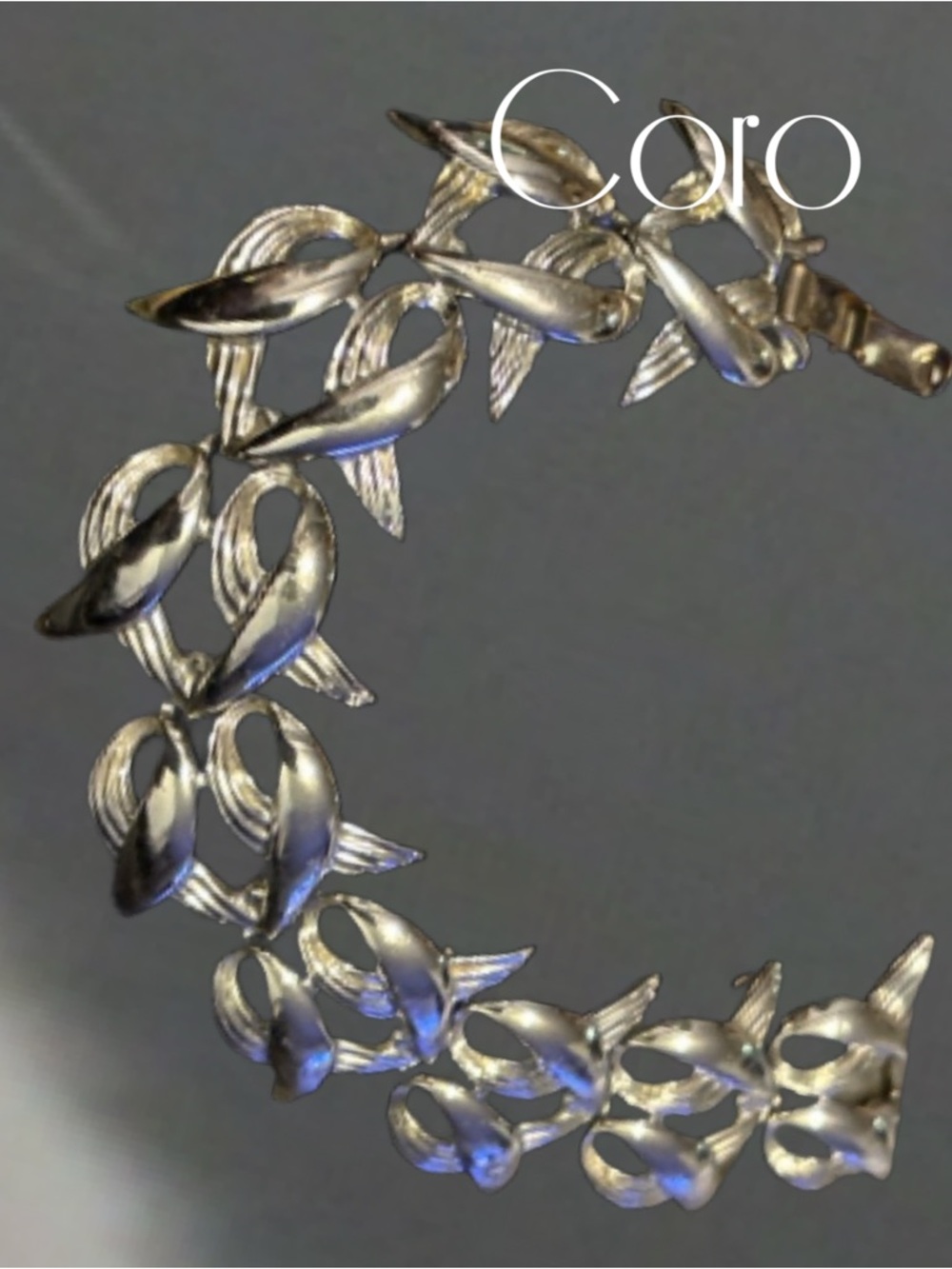 Coro Mid-century Modern Elegant Silver Bracelet